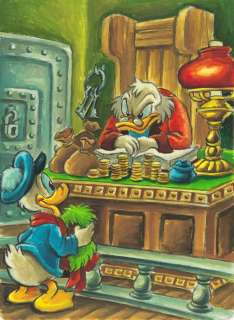 Joan Vizcarra | Donald Duck and Uncle $crooge - Raising Money - Original Painting - Joan Vizcarra - Acrylic Art - Original Artwork | Catawiki
