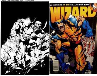 Bart Sears - wizard magazine #56 cover (sold live on ‘dueling dealers of comic art‘ episode #17 podcast on 5-12-2021 (re-watch our live art selling podcast