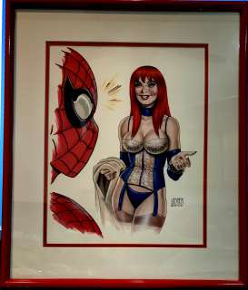 Joseph Michael Linsner - mj ‘face it tiger, you just hit the jackpot! ‘ sexy published wizard #120 painting (2000)