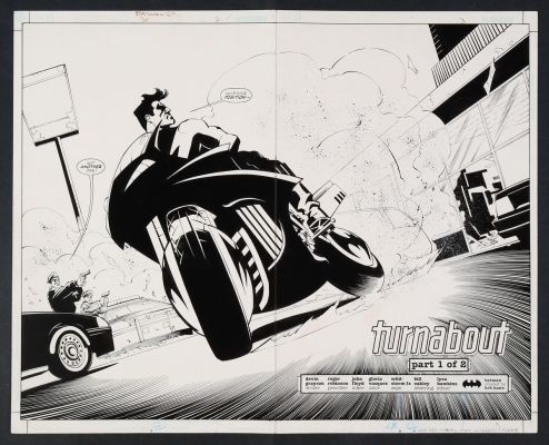 John Floyd | Original Art from Batman Gotham Knights #30 (2002) Pages 2-3 Pencils by Roger Robinson, Inks | mycomicshop.com (Buy It Now)