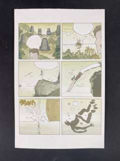 Studio Pratt | Studio Pratt - "Mu, la città perduta" prova colore - Page volante - EO - (1988) | Catawiki