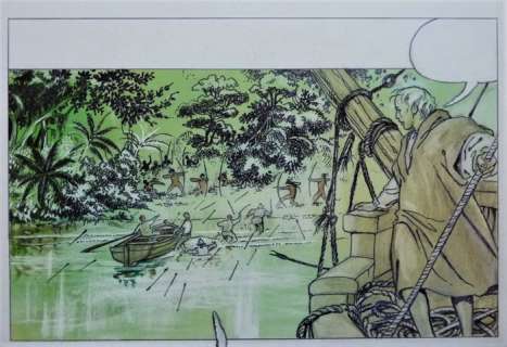 Manara, Milo | Manara, Milo - Original colour drawing - Columbus - (1992) | Catawiki