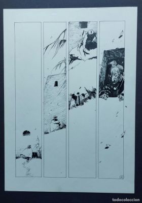 ENRIQUE BRECCIA : PÁGINA ORIGINAL DE SU MEJOR OBRA : ALVAR MAYOR : SUEÑOS DE LUNA LLENA PÁGINA 10