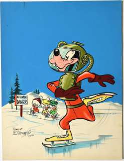 Walt Disney Productions (Studio France) | WALT DISNEY PRODUCTIONS DINGO faisant du patin Ã  glace - Couverture&he | Estim Nation