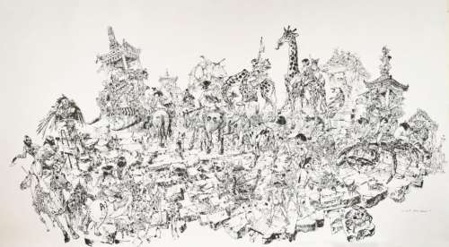 Kim Jung Gi - Illustration originale, 2019, signée