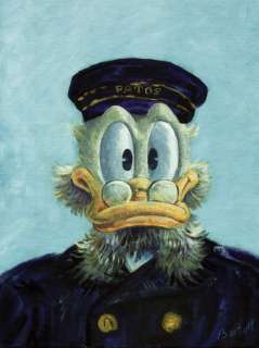 Jordi Bartoll | Inspired by Vincent van Gogh - Portrait of Scrooge as Postman Joseph Roulin 40x30 cm - Acrylic on Canvas by Jordi Bartoll | Catawiki