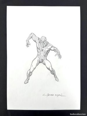 LOPEZ ESPI DIBUJO ORIGINAL SPIDERMAN | todocoleccion (Buy It Now)