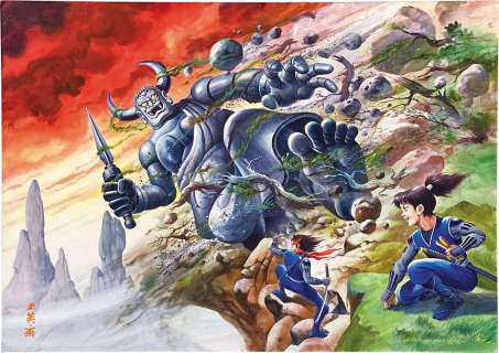 Masami Watanabe Hand-Drawn Color Manuscript "Kamen no Ninja Akage" | Mandarake (Big Web)