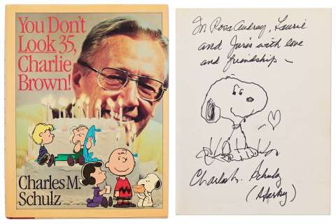 Charles Schulz Hand-Drawn Sketch of Snoopy With a Heart Symbol | Nate Sanders