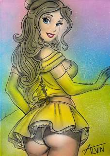 Alvin Silvrants | Belle - Beauty and no Beast - Original drawing in colour by Alvin Silvrants | Catawiki