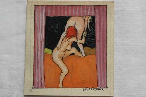 Cuvelier, Paul | Cuvelier, Paul - Originele tekening in kleur - Erotiek | Catawiki