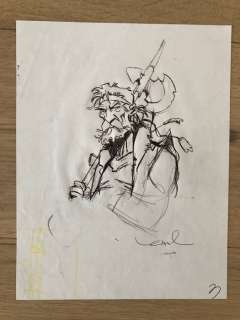 Loisel | Loisel, Régis - Dessin original pour un projet de pin’s - Bragon | Catawiki