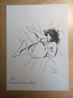 Gabriele Di Caro | G. Di Caro - illustrazione originale "Il piacere di Pearl" - Page volante - Exemplaire unique (2023) | Catawiki