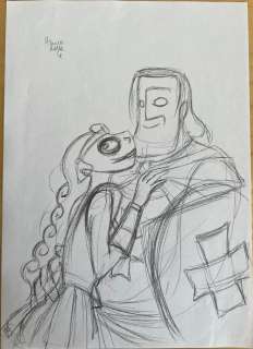 Kolk, Hanco | Kolk, Hanco - Originele potloodtekening - Coverschets - S1ngle 14 - Fantasy - (2015) | Catawiki