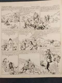 Corrado Caesar | Corrado Caesar - Tavola Originale "La Valle della Morte: Il Segreto delle Acque Azzurre" - Page volante - Exemplaire unique - (1948) | Catawiki