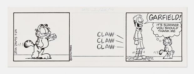 Jim Davis Original "Garfield" Comic Strip from 2010 | Nate Sanders