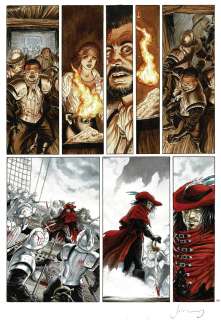 Jérémy | Barracuda, Délivrance, planche originale à l’encre de chine et à l’aquarelle. | Septimus