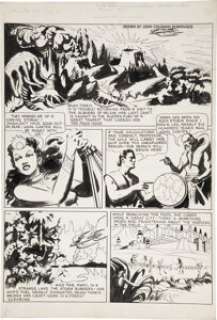 John Coleman Burroughs Unpublished Page Slated for The Funnies #57 John Carter of Mars page 1 Original Art (c. -