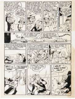 Lou Fine The Spirit (weekly newspaper insert) "Youth Day" page 5 Original Art dated 12-6-42 -