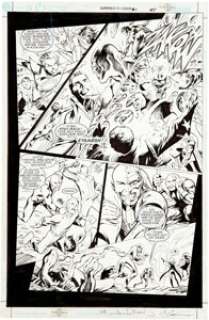 Alan Davis and Mark Farmer Superboy‘s Legion #1 page 45 Original Art (DC, 2001). The Fatal Five abduct -
