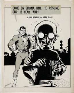 Don Newton Captain Marvel and Sivana Fanzine Illustration Original Art (1972). Captain Marvel was one of Don -