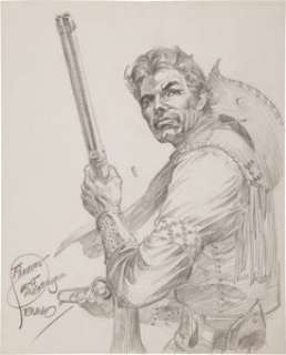 Jim Steranko Bounty on Wildcat Paperback Cover Pencil Preliminary Illustration Original Art (Berkley Books, 1971). -