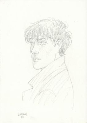 André Juillard | Illustration de Louise, Le Cachier Bleu | Galerie 9ème Art