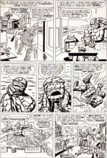 Jack Kirby and Dick Ayers Fantastic Four Annual #1 Page 5 Original Art (Marvel, 1963). It’s yet another battle - | Heritage