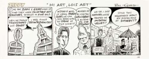 Bill Griffith Zippy Daily Comic Strip Original Art dated 4-27-91 (King Features Syndicate, 1991). This -