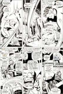 John Buscema and Joe Sinnott Fantastic Four #128 Page 6 Original Art (Marvel, 1972). In the land of the Mole Man, -