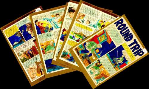 Kamen- Round Trip- W-Sci-Fan 28, 5pg Silver Print Story (1955) | Russ Cochran