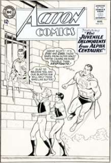 Curt Swan and George Klein Action Comics #315 Cover Original Art (DC, 1964). Nothing shouts "Silver Age" -