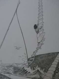 Kolk, Hanco | Hanco Kolk - Originele tekening - Landverhuizers - Biografie André Hissink (Verstekeling) - Formaat: 21 x 29,7 cm. - (2022) | Catawiki