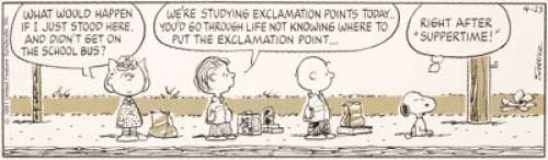 Charles Schulz Peanuts Daily Comic Strip Original Art dated 4-23-91 (United Feature Syndicate, 1991). Waiting for - | Heritage