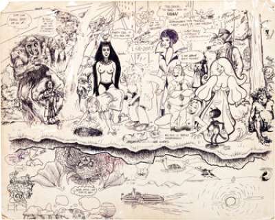 Berkeley Comix Convention Unpublished Jam Page Original Art (1974). At the fabled 1975 Berkeley Comix -