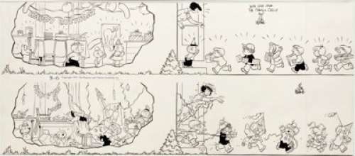 Bil Keane The Family Circus Sunday Comic Strip Original Art dated 3-6-77 (Register and Tribune Syndicate, -