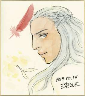 Ranjo Miyake Hand-Drawn Color Shikishi "Imuri" | Mandarake (Big Web)