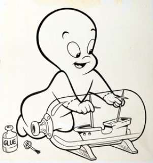 Steve Muffatti (attributed) Casper, the Friendly Ghost #35 Cover Original Art (Harvey, 1955). Casper works from -