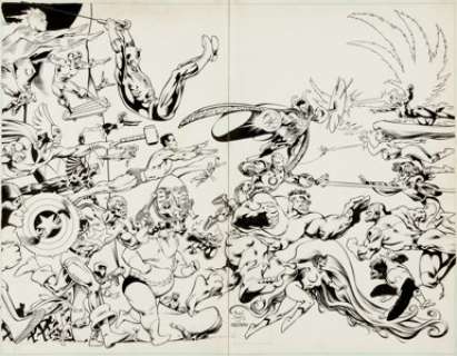 Alan Davis and Paul Neary Excalibur #14 Wrap-Around Cover Original Art (Marvel, 1987). Excalibur was a -