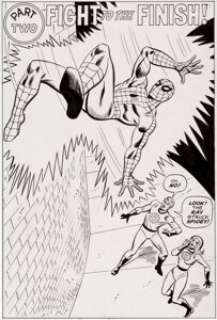 Win Mortimer and Mike Esposito Spidey Super-Stories #20 Page 7 Original Art (Marvel, 1976). Spidey meets up - | Heritage