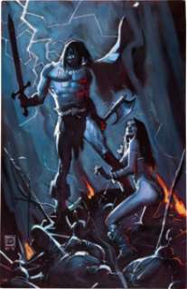 John Watkiss - Conan the Barbarian Painting Original Art (2007). Original painting featuring the Lion of -