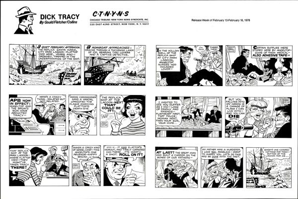 Gould, Fletcher,Collins-Dick Tracy Daily Proof Sheet (1978) | Russ Cochran