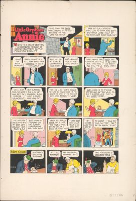 Gray - LITTLE ORPHAN ANNIE, Sunday Color Page Proof (1943) | Russ Cochran