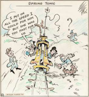 Fontaine Fox Toonerville Folks Daily Comic Strip Original Art (McNaught Syndicate, c. 1950-60s). Titled -