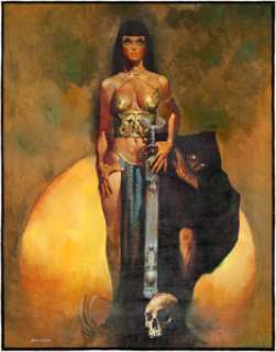 Manuel Sanjulian Vampirella #13 "The Silver Thief and the Pharaoh‘s Daughter" Cover Painting Original -