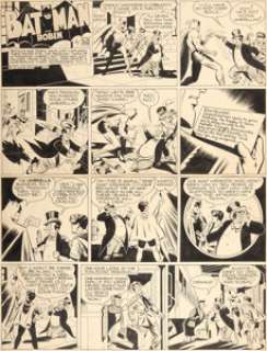 Jack Burnley and Charles Paris Batman Sunday Comic Strip #120 Original Art dated 2-17-46 (McClure - | Heritage