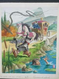 Severino Baraldi | Il Gatto con gli Stivali - Severino Baraldi - illustrazione originale - Page volante - Exemplaire unique (1997) | Catawiki