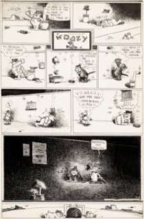George Herriman Krazy Kat Sunday Comic Strip Original Art dated 11-2-41 (King Features Syndicate, 1941). In - | Heritage