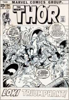John Buscema and Frank Giacoia Thor #194 Cover Original Art (Marvel, 1971). Loki marrying Sif? Not if Thor -