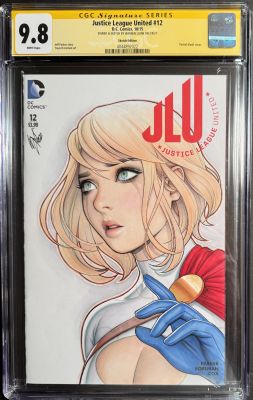 Powergirl Sketch Cover ** original art ** CGC 9.8 Signed by Warren Louw